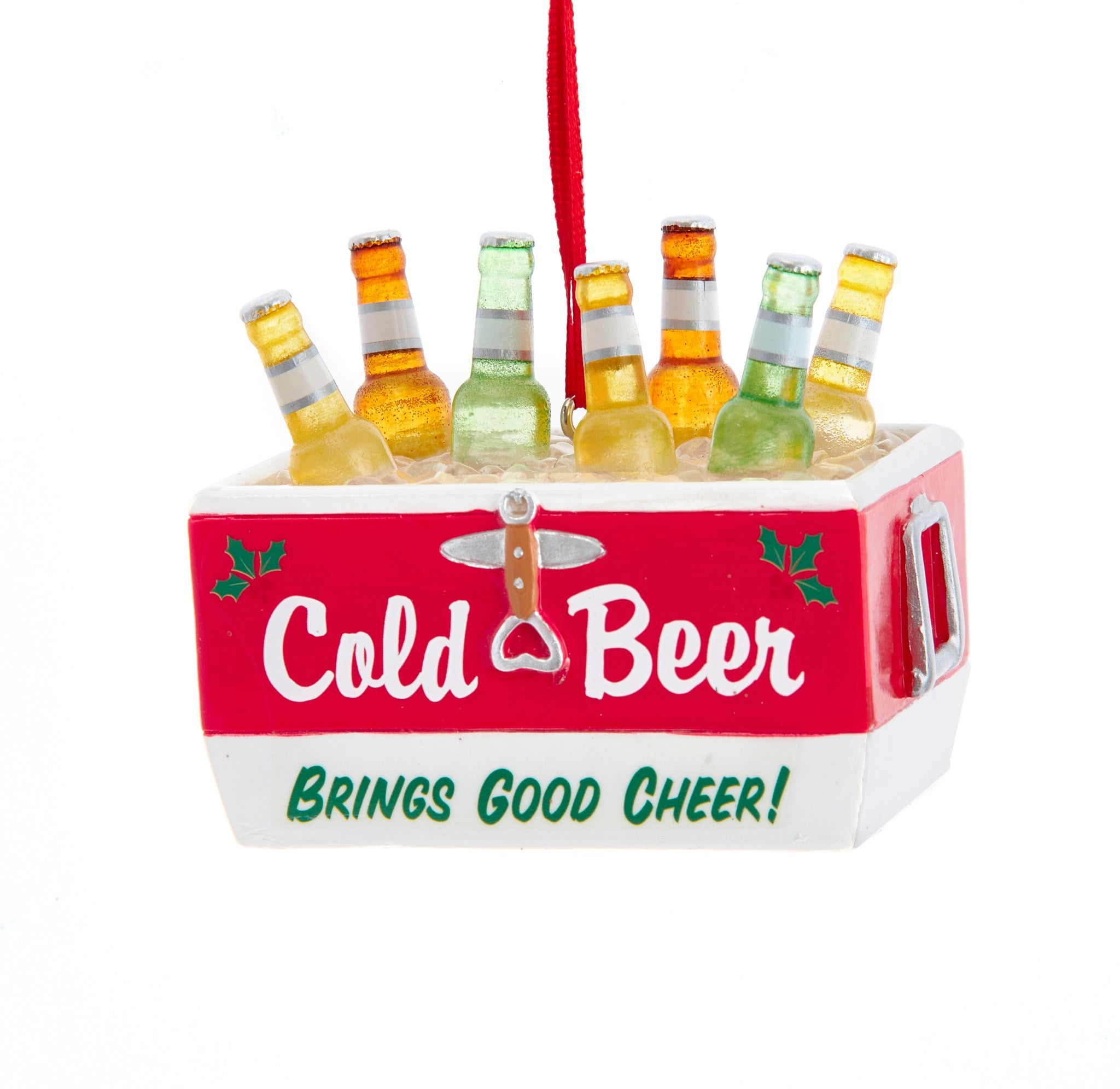 Cold Beer Brings Good Cheer Cooler Ornament