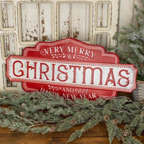 Merry Christmas And Happy New Year Sign