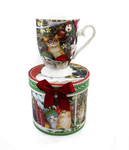 Festive Cat Mug With Gift Box