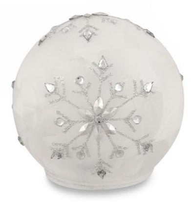 4" Snowflake LED Globe Figurine
