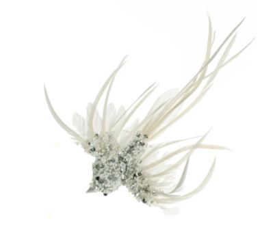 Feathered Bird Clip On Ornament