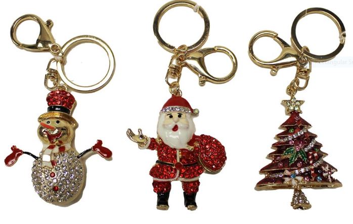 Assorted Christmas Keychains, INDIVIDUALLY SOLD