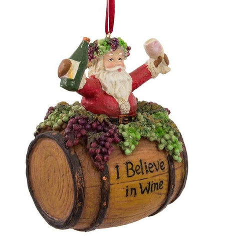 I Believe In Wine Ornament