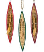 Assorted Canoe Ornament, INDIVIDUALLY SOLD