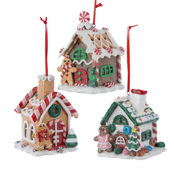 Assorted Gingerbread House Ornament, INDIVIDUALLY SOLD