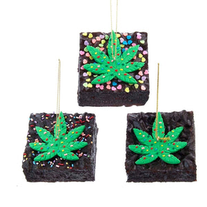 Assorted Cannabis Brownie Ornament, INDIVIDUALLY SOLD