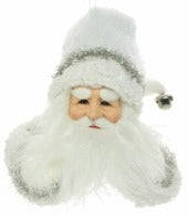 White Santa Head Ornament