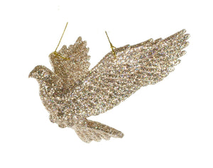 Glittered Dove Ornament