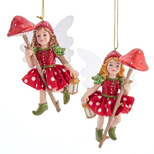 Assorted Mushroom Fairy Ornament, INDIVIDUALLY SOLD