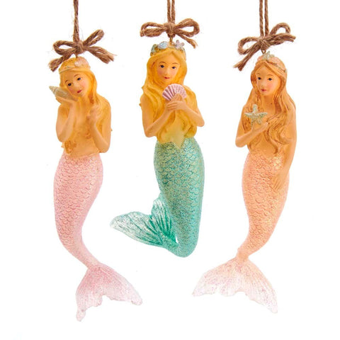 Assorted Mermaid Ornament, INDIVIDUALLY SOLD