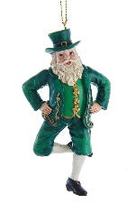 Dancing Irish Santa Ornament