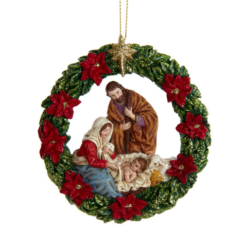 Nativity Wreath Ornament
