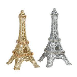 Assorted Eiffel Tower Ornament, INDIVIDUALLY SOLD