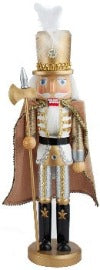 15" Gold Nutcracker With Spear
