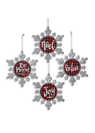 Assorted Snowflake Ornament, INDIVIDUALLY SOLD