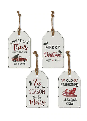 Assorted Holiday Metal Sign, INDIVIDUALLY SOLD