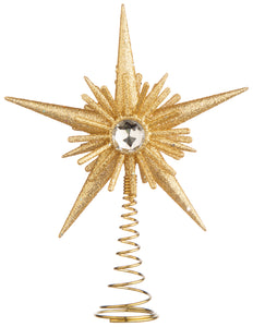 6" 5 Point Non Lit Gold Star Tree Topper