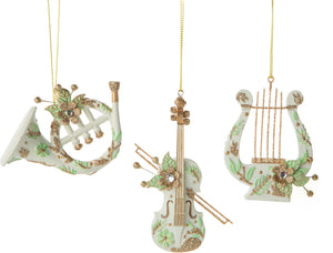 Assorted Musical Instrument Ornament, INDIVIDUALLY SOLD