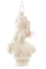 White Bust With Bubble Gum Ornament