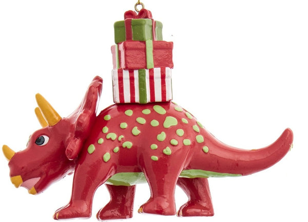 Dinosaur With Gifts Ornament
