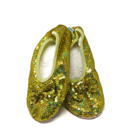 Classic Gold Iridescent Sequin Slippers  LADIES SIZES