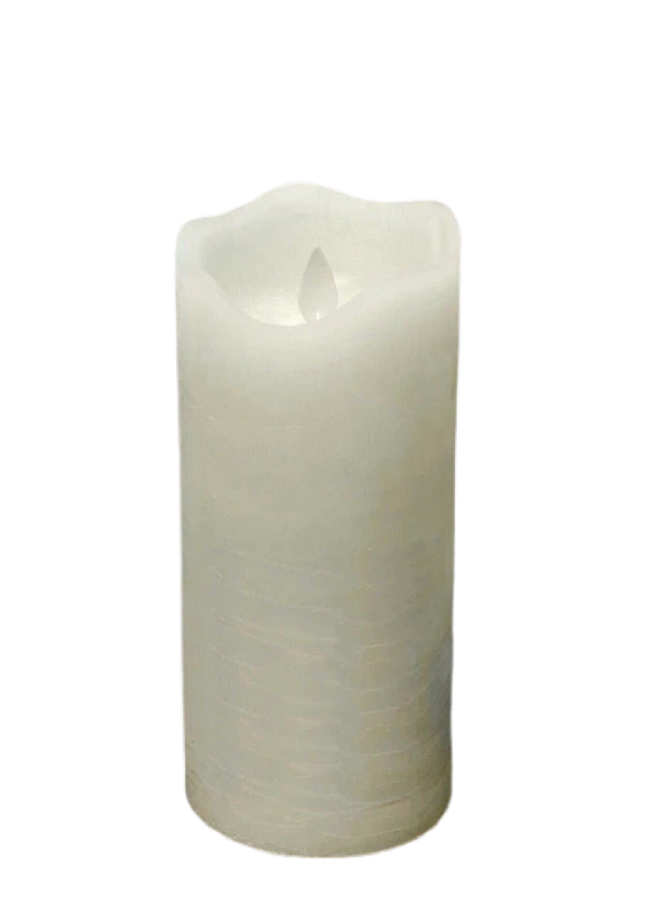 3" X 8" Pillar Flameless Candle: Ivory
