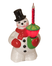 Snowman Bubble Light Figurine