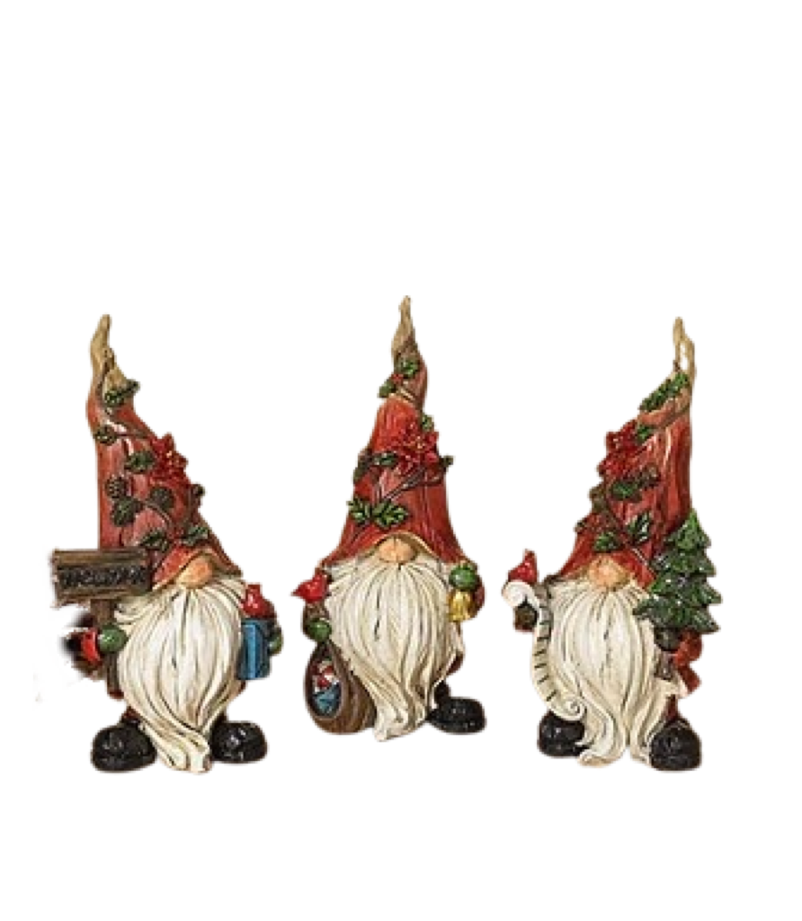 Assorted Holiday Gnome Figurine, INDIVIDUALLY SOLD