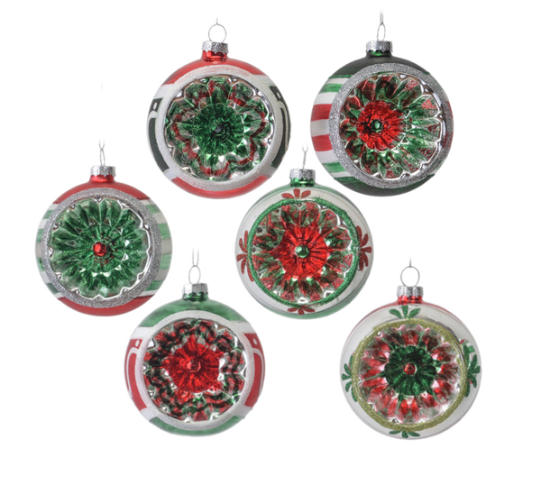 Assorted Red And Green Reflector Ball