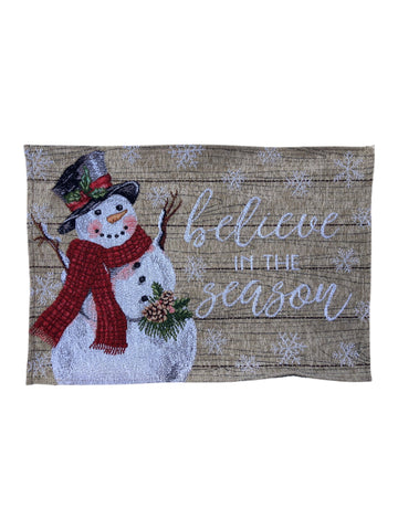 Snowman Believe In The Season Placemat