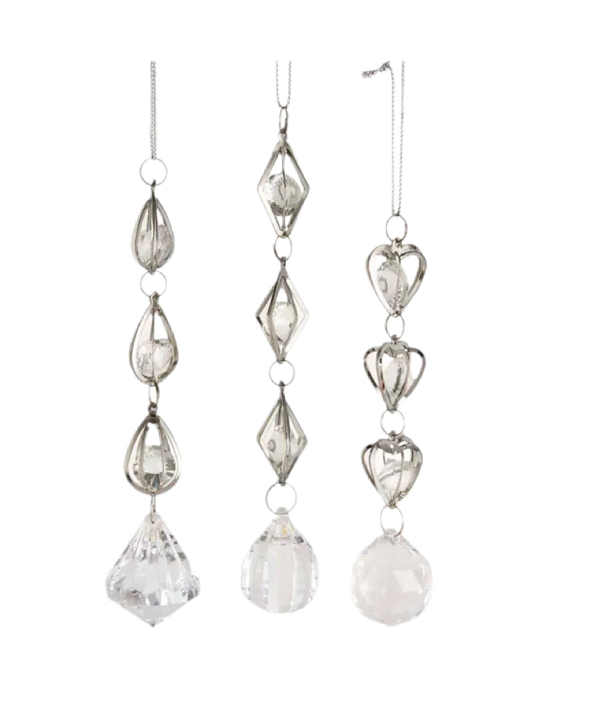 Assorted Icicle Dangle Ornament. INDIVIDUALLY SOLD