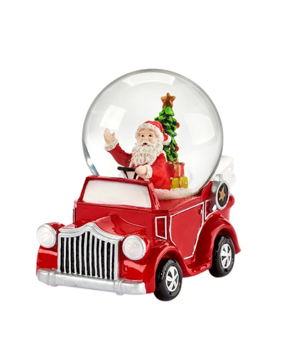 Santa In Truck Snowglobe