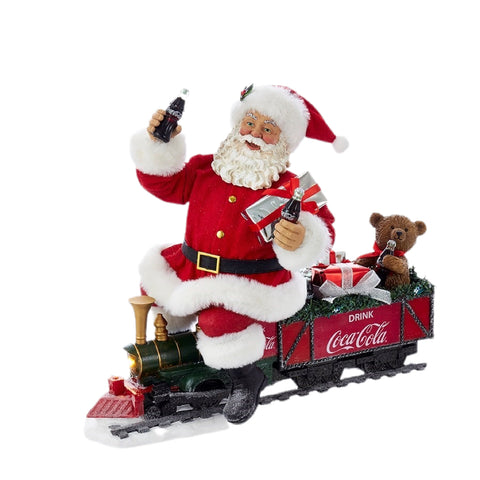 Possible Dreams: Coca Cola Santa On Train Figurine