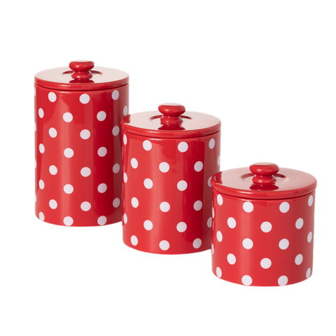Assorted Polka Dot Cannister, INDIVIDUALLY SOLD