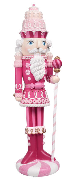 Pink Candy Nutcracker Figurine