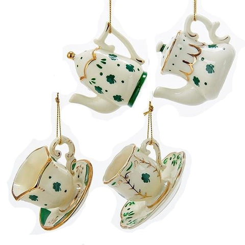 Assorted Irish Teapot And Teacup Ornament, INDIVIDUALLY SOLD