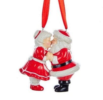 Mr. & Mrs. Claus Kissing Ornament