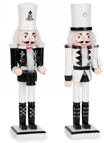 Assorted 12" Black And White Nutcracker, INDIVIDUALLY SOLD