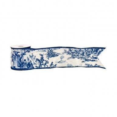 Blue And White Toile Ribbon