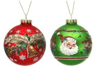 Assorted Santa And Bells Ball, INDIVIDUALLY SOLD