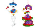 Assorted Day Of The Dead Fiesta Ornament, INDIVIDUALLY SOLD