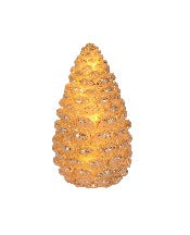 Small Gold LED Pinecone Figurine