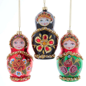 Assorted Russian Nesting Doll Ornament, INDIVIDUALLY SOLD
