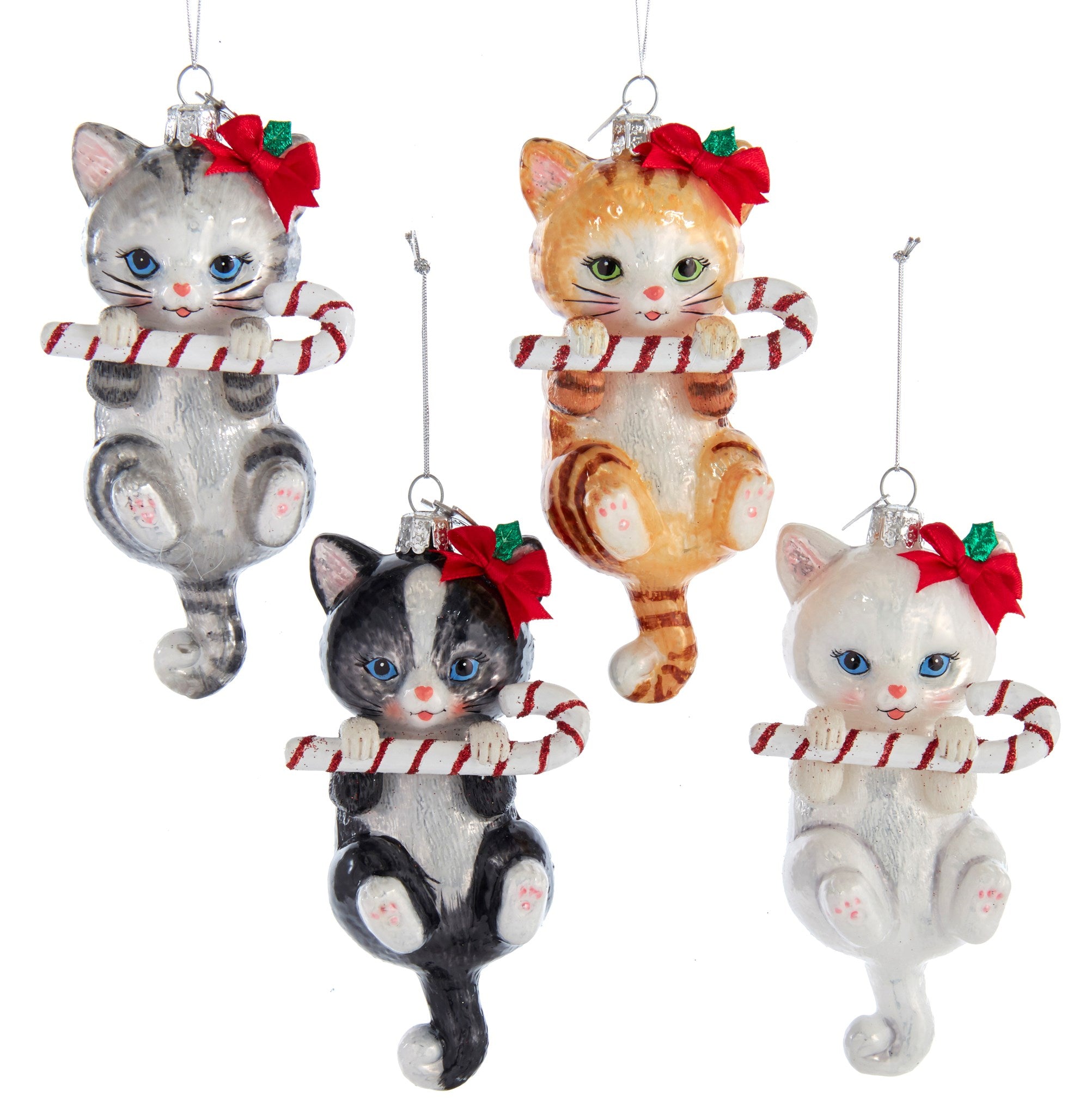 Assorted Candy Cats Ornament, INDIVIDUALLY SOLD
