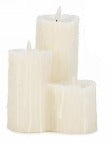 6" X 8" Pillar Cluster Flameless Candle: White