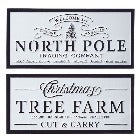 Assorted Christmas Metal Sign, INDIVIDUALLY SOLD