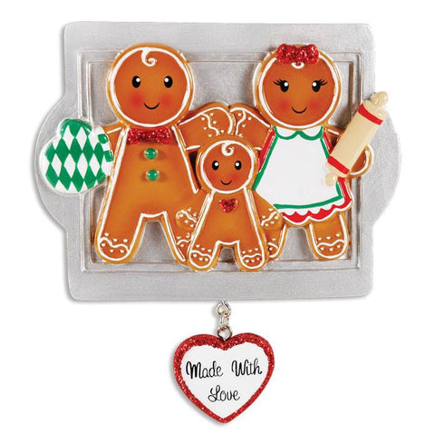 Gingerbread Family Of 3 Ornament