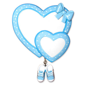 Baby's First Heart Boy Ornament