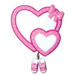 Baby's First Heart Girl Ornament