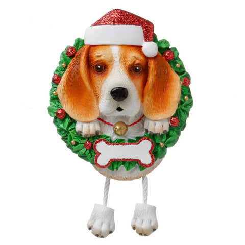 Dog In Wreath: Beagle